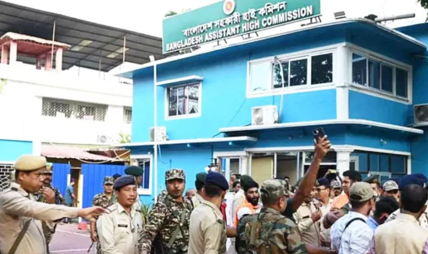 আগরতলায় সহকারী হাইকমিশনে হা'ম'লার ঘটনায় ৩ পুলিশ বরখাস্ত, আটক ৭